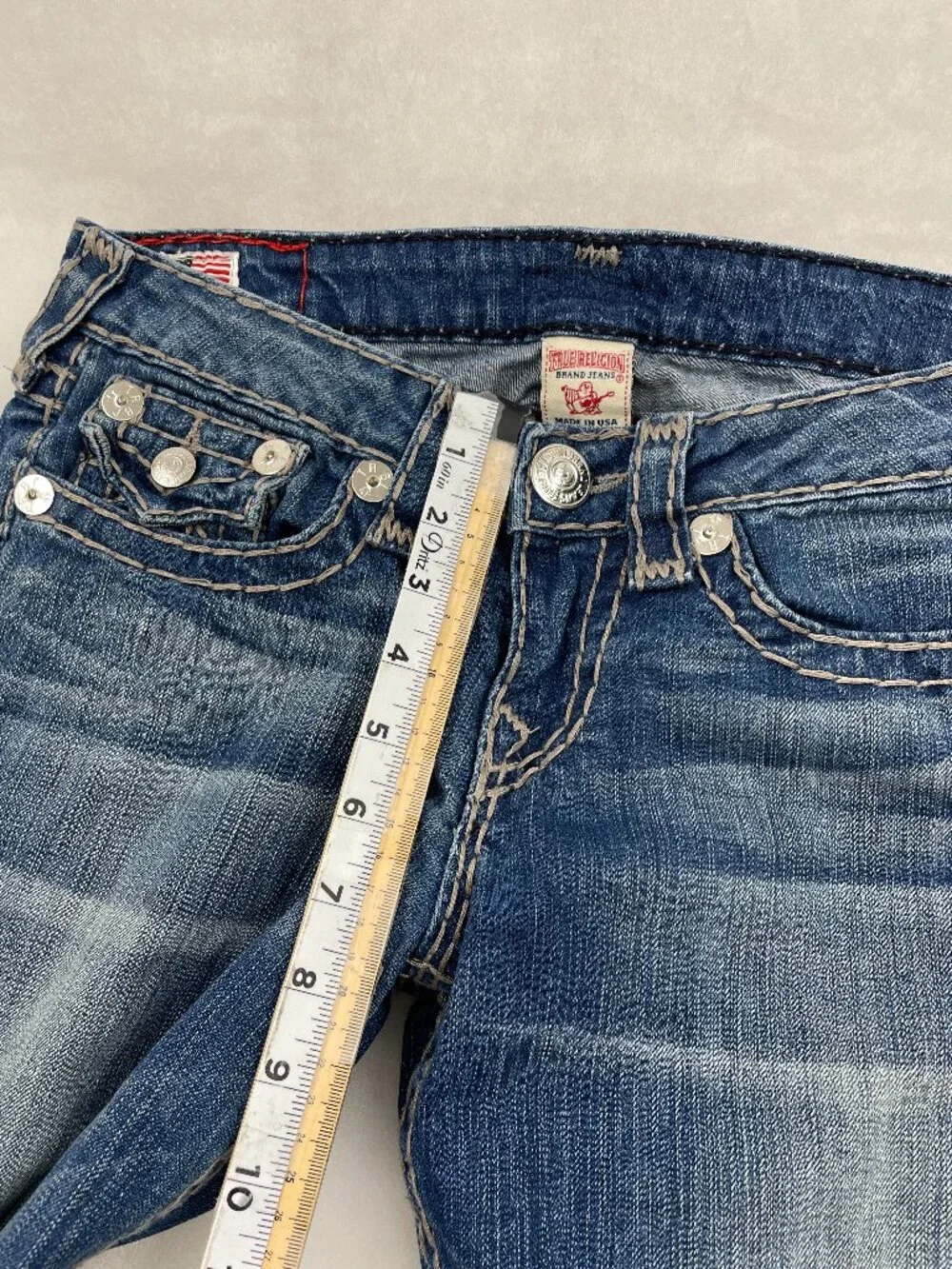 True Religion Joey Super T Flare Leg Jeans Made In USA Vintage Women's 29x31 - Picture 10 of 13